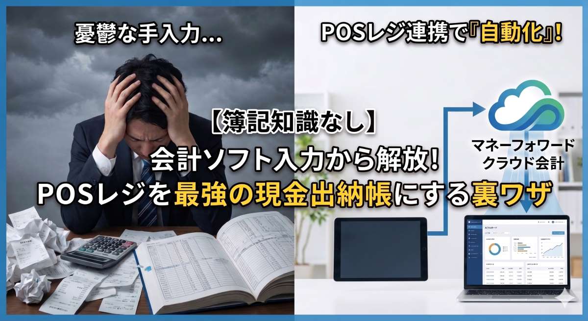 【簿記知識なし】会計ソフトの入力が憂鬱な人へ!POSレジを「最強の現金出納帳」にする効率化の裏ワザ