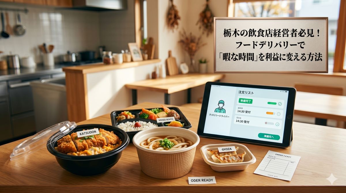 「栃木の飲食店経営者必見!フードデリバリーで『暇な時間』を利益に変える方法」