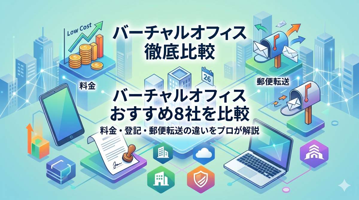 【2026年最新】バーチャルオフィスおすすめ8社徹底比較！料金・登記・郵便転送の違いをプロが解説